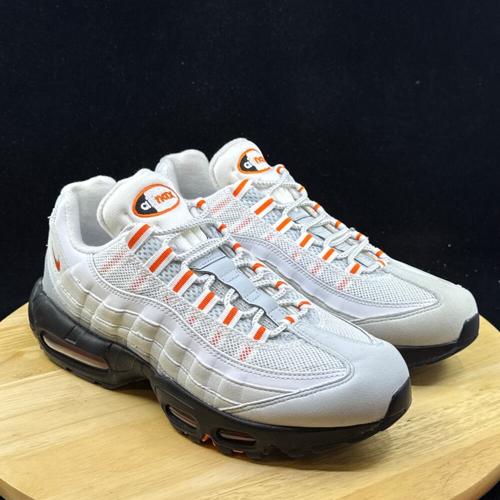 Nike Air Max 95 Size 8.5 Wolf Grey Safety Orange Men's HM0622-002 - Picture 2 of 10